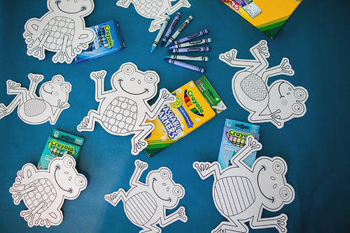 Frog Cut Outs | Color My Classroom | UPRINT | Schoolgirl Style