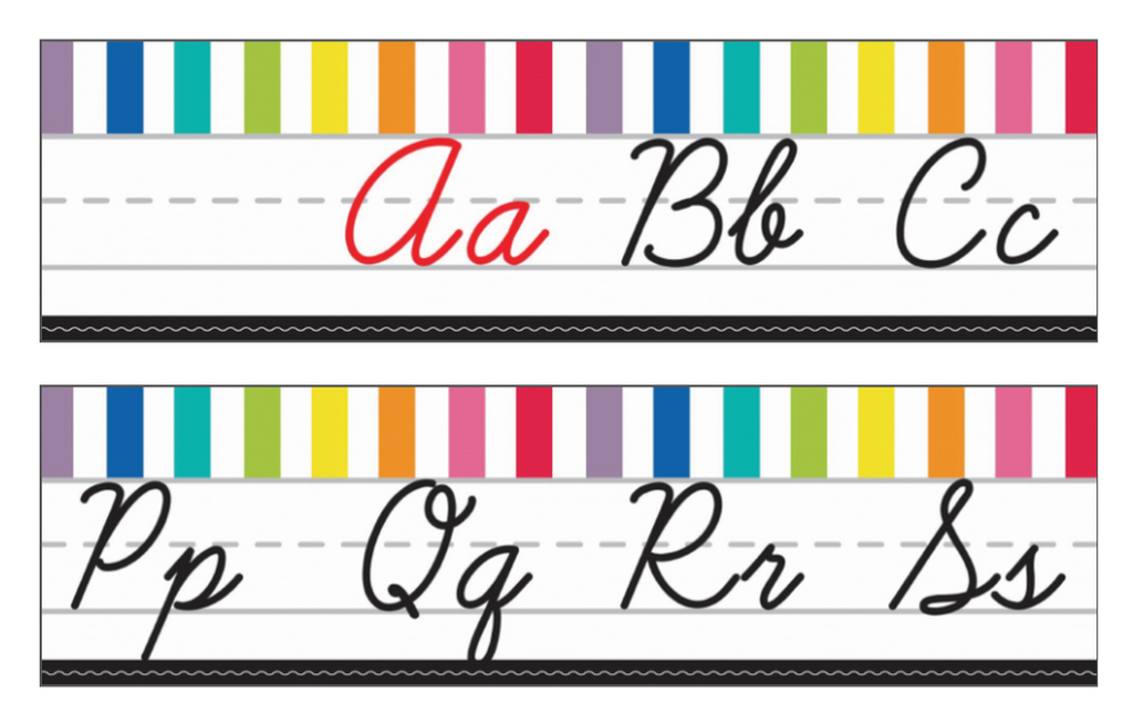 Alphabet Lines Cursive | Just Teach | Schoolgirl Style