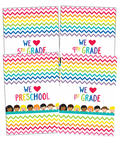 We Heart Posters Rainbow Classroom Decor Just Teach by UPRINT