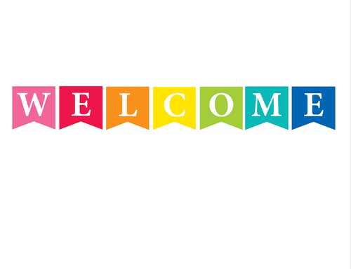 Welcome Banner Rainbow Just Teach Classroom by UPRINT