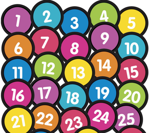 Neon Number Circles 1-31 by UPRINT