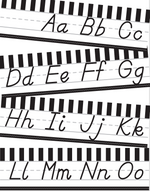 Schoolgirl Style - Just Teach Black and White D'Nealian Alphabet Lines {U PRINT}