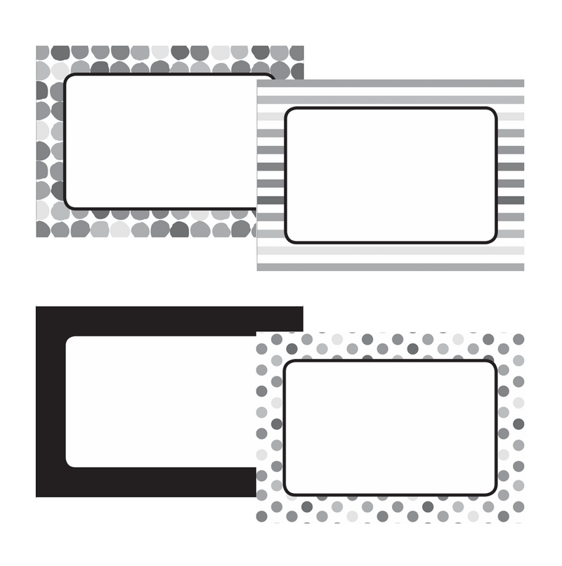 Black and White Labels Just Teach by UPRINT