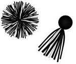 Schoolgirl Style - Black and White Pom Pom and Tassel Cut-Outs {UPRINT}