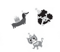 Load image into Gallery viewer, Party Animal Cut Out Just Teach Black and White by UPRINT
