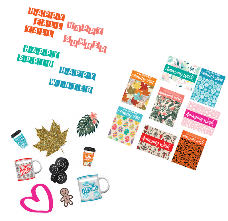 "Seasonal Coffee" Full UPRINT Bundle | Printable Classroom Decor | Teacher Classroom Decor | Schoolgirl Style