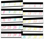 Cursive Number Line Simply Stylish Tropical by UPRINT