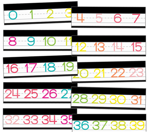 Manuscript Number Line Simply Stylish Tropical by UPRINT