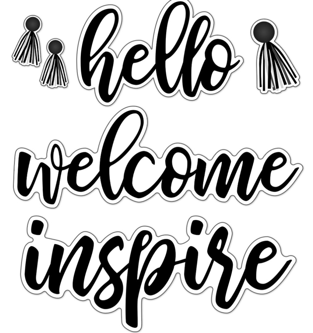 Hello Clipart Black And White