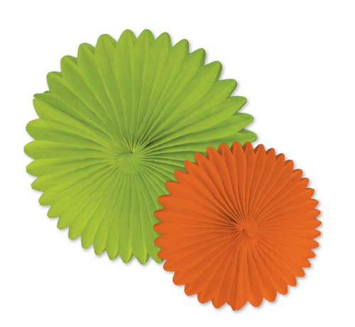 Orange and Lime Fans Dimensionals Accent By Schoolgirl Style