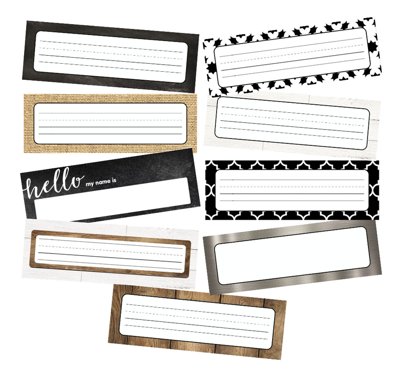 Industrial Chic Nameplates by UPRINT