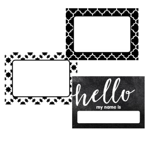 Industrial Chic Hello! Name Tags by UPRINT
