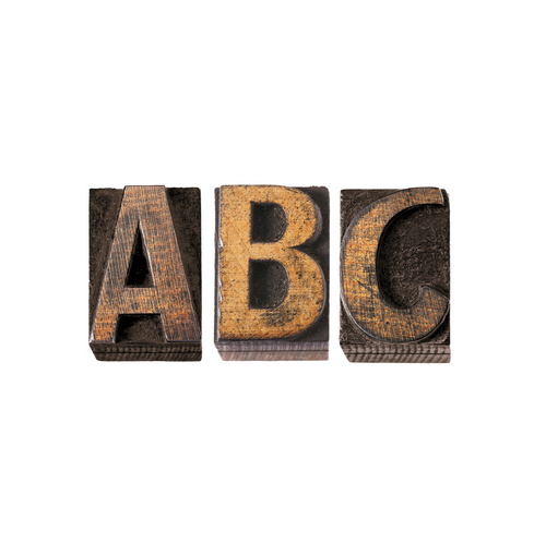 Industrial Chic Bulletin Board Letters 4 Inch by UPRINT