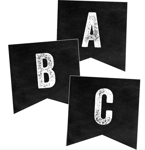 Industrial Chic Alphabet Banner Letters by UPRINT