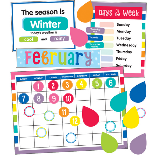 Hello Sunshine Calendar Bulletin Board Set by Schoolgirl Style