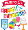 Hello Sunshine Rainbow Birthday Bulletin Board Set by UPRINT