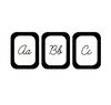 Cursive Alphabet Cards | Black, White and Stylish Brights | UPRINT | Schoolgirl Style