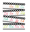 Schoolgirl Style - Black, White and Stylish Brights Alphabet Line Cursive (Black) {U PRINT}