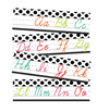 Alphabet Line Cursive (White) | Black, White and Stylish Brights | UPRINT | Schoolgirl Style