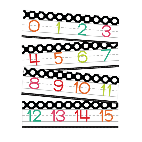 Number Line Black White and Stylish Brights by UPRINT