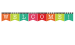 Schoolgirl Style - Black, White and Stylish Brights 2 Point Welcome Banner {U PRINT}