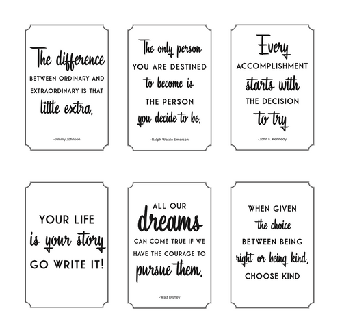 Motivational Posters Black White and Stylish Brights by UPRINT