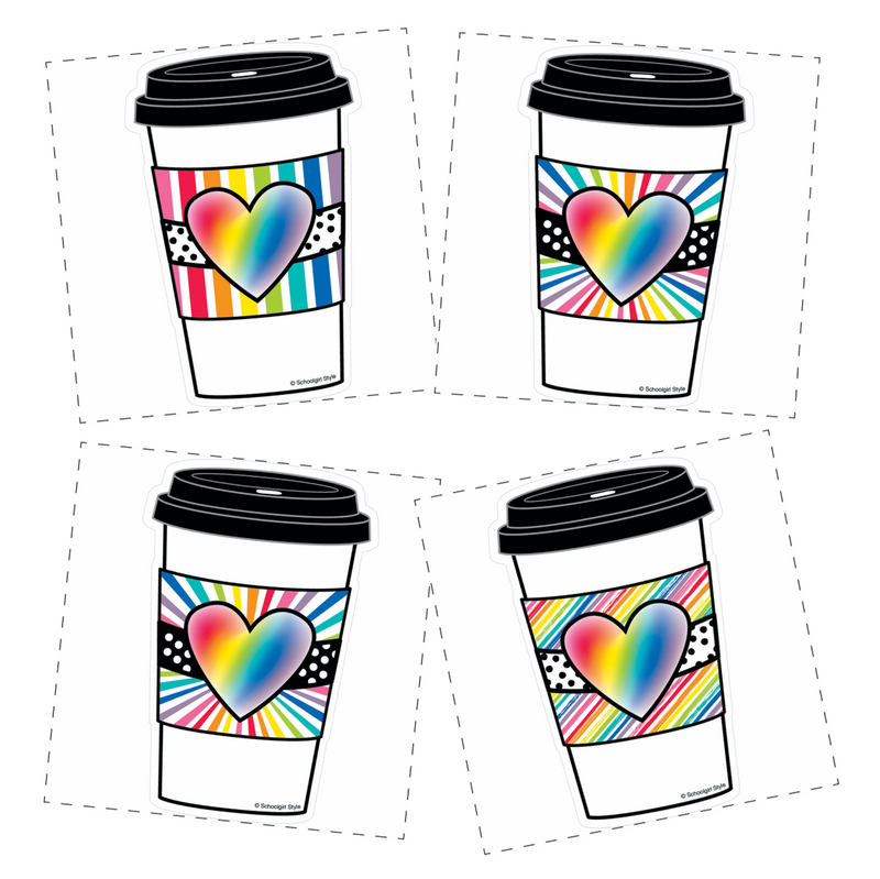 Rainbow To-Go Cup Cut Out Bright and Brew-tiful by UPRINT