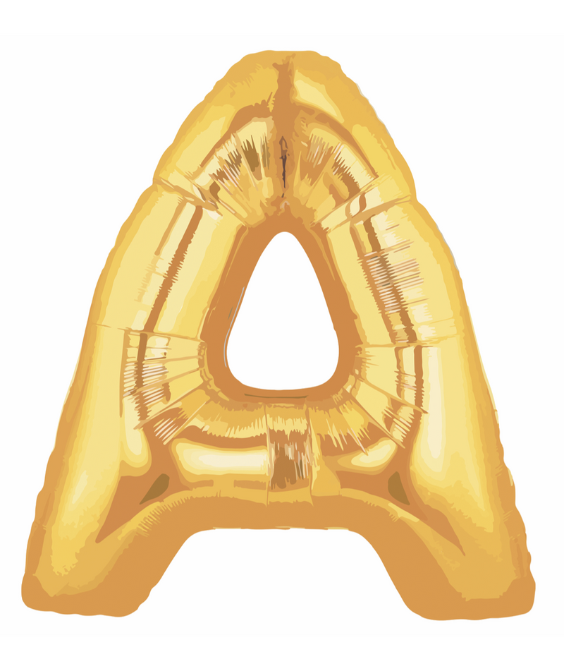 Confetti Gold Alphabet Balloons Black White and Stylish Brights