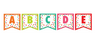 Two Point Banner Letters | Black, White and Stylish Brights Confetti  | UPRINT | Schoolgirl Style