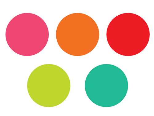 Circle Banner Black White and Stylish Brights Confetti by UPRINT