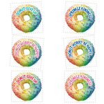 Motivational Rainbow Donut Cutout Bright and Brewtiful by UPRINT