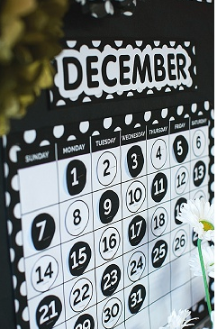Calendar Set Chalkboard and Polka Dot by UPRINT