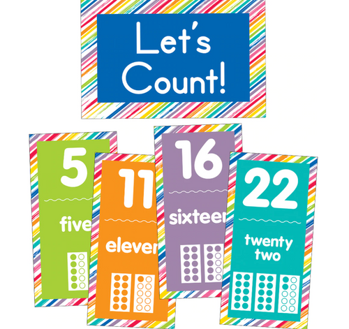 Just Teach Number Cards Bulletin Board Set by CDE
