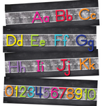 Schoolgirl Style - Twinkle Twinkle You're a Star! Manuscript Alphabet Line Mini Bulletin Board Set