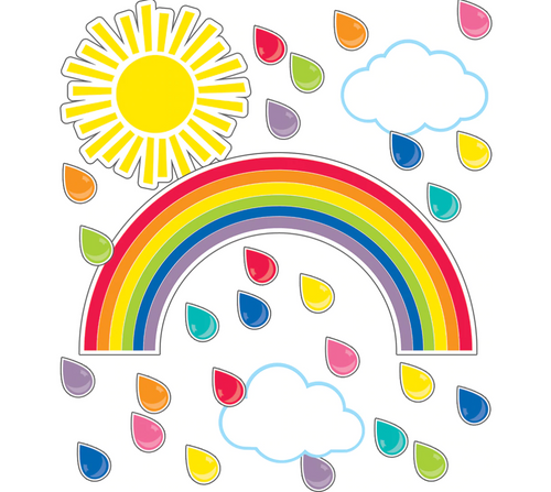 Hello Sunshine Giant Rainbow Bulletin Board Set by CDE