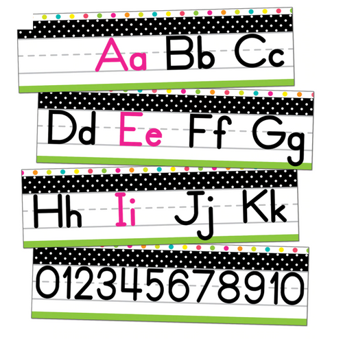 Simply Stylish Tropical Manuscript Alphabet Line Mini Bulletin Board Set by Schoolgirl Style
