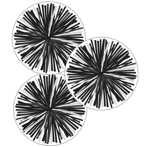 BFF Black & White Poms Cut-Outs by UPRINT