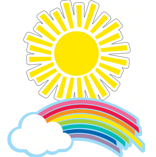 Hello Sunshine Rainbows and Suns Cutouts by UPRINT