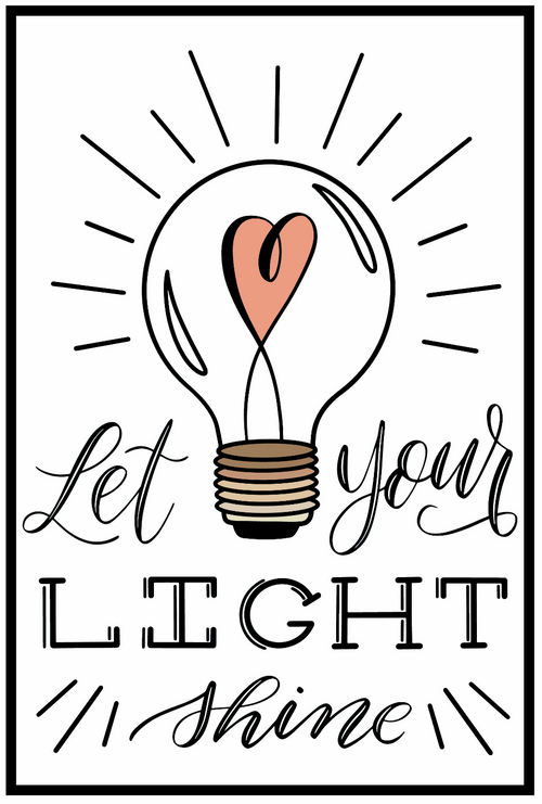 Simply Stylish Boho Rainbow "Let Your Light Shine" Poster by UPRINT