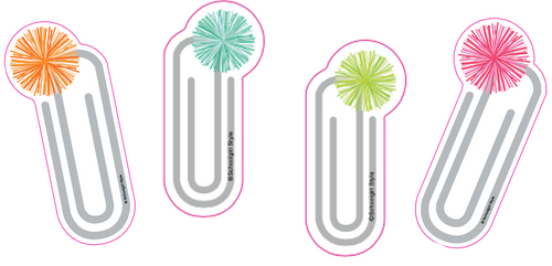 Black, White and Stylish Brights MINI Paperclip Cut-Outs by CDE