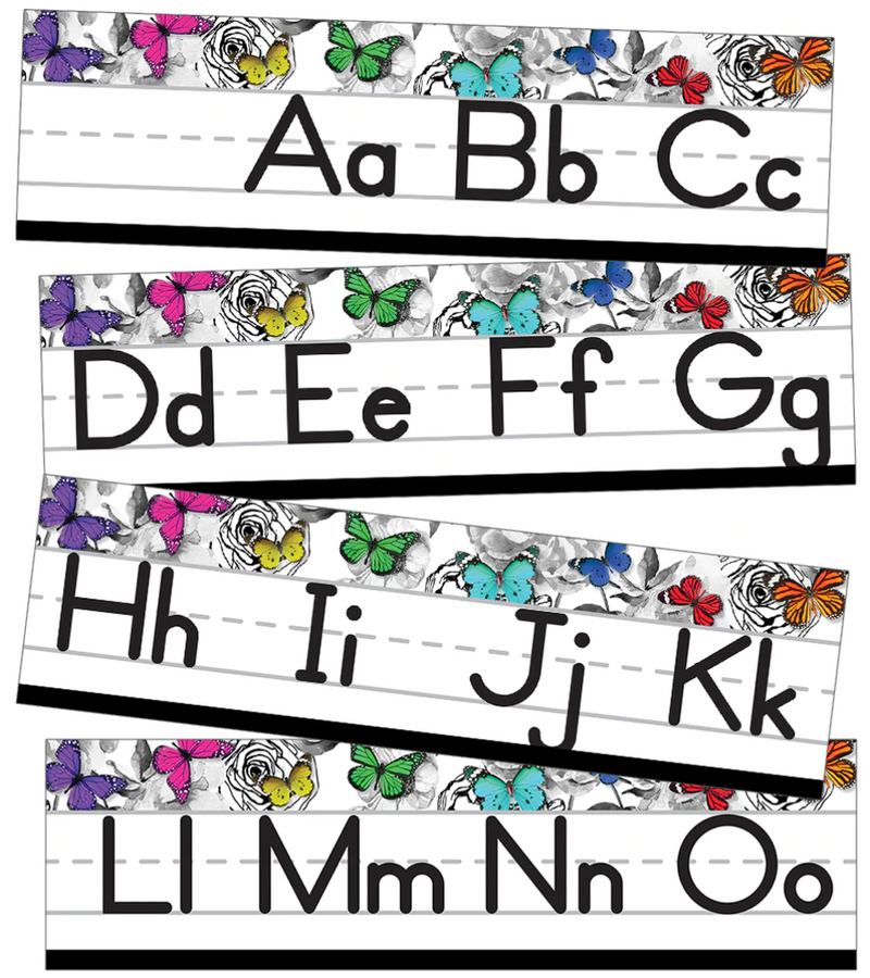 Woodland Whimsy Alphabet Line Mini Bulletin Board Set by CDE