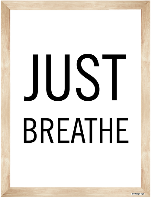  Simply Boho Just Breathe Poster by UPRINT