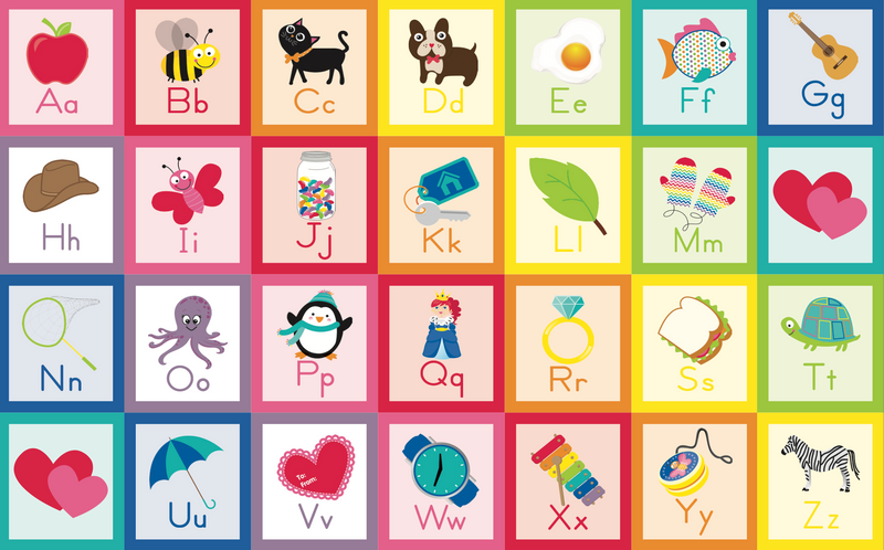 Rainbow Alphabet Cards | Sit Spot Rug | Seating Rug | Classroom Rug ...