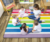 Bright Striped | Rainbow | Classroom Rug | Schoolgirl Style