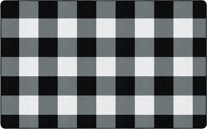 Black and White Buffalo Check Classroom Rug by Flagship