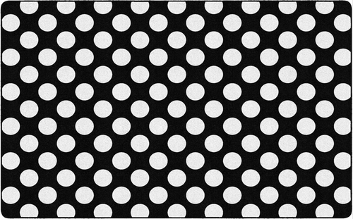 Black and White Polka Dot Area Rug by Flagship