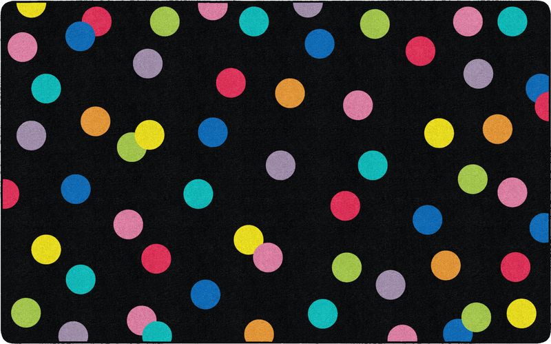 Rainbow Polka Dots Classroom Rugs  by Flagship