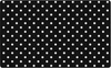 Small White Polka Dots on Black Classroom Rug by Flagships