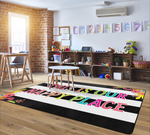 This Is Our Happy Place | Tropical Stripe | Classroom Rug | Schoolgirl Style