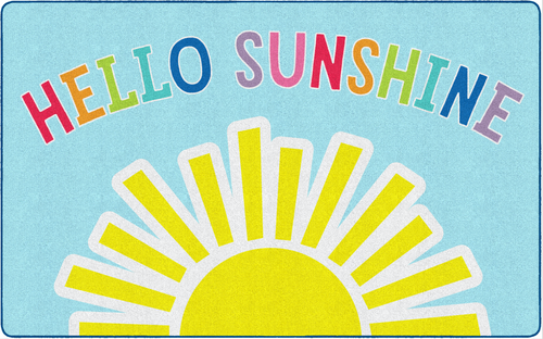 Hello Sunshine Happy Sun Classroom Rug by Flagship